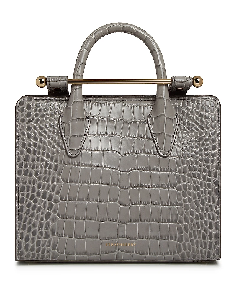 Strathberry Croc Embossed Mini Tote