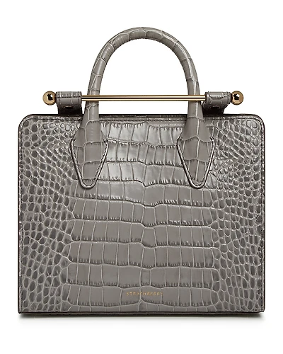 Strathberry Croc Embossed Mini Tote