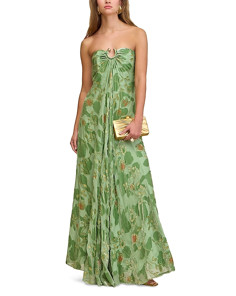 Cult Gaia Renay Silk Burnout Velvet Dress