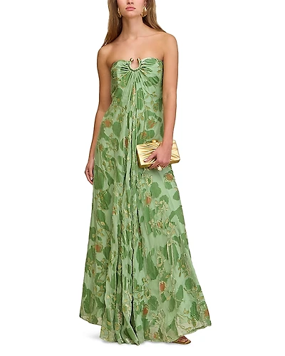 Cult Gaia Renay Silk Burnout Velvet Dress