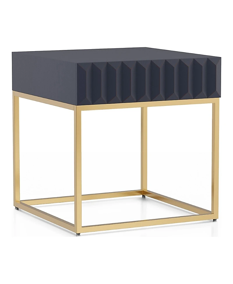 Furniture of America Lamon 23-inch Metal Frame 1-Drawer End Table