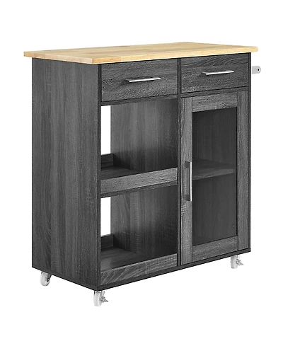 Modway Culinary Kitchen Cart with Towel Bar