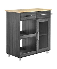 Modway Culinary Kitchen Cart with Towel Bar