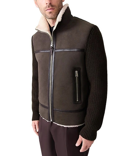 Mackage Mixed Media Zip Front Jacket