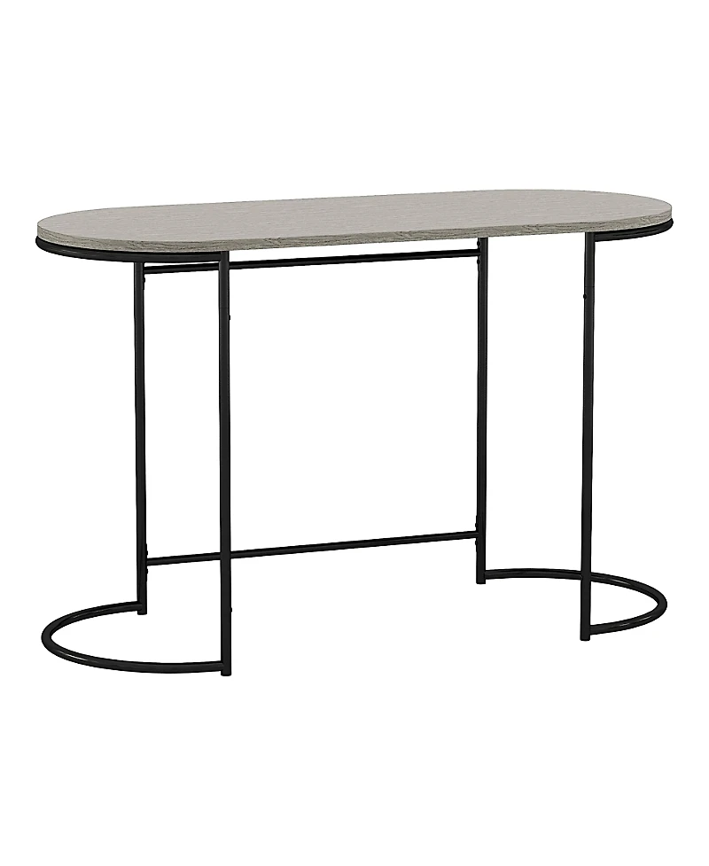 Furniture of America Caton Steel Base Oval Writing Desk