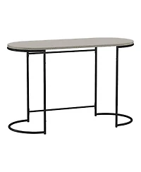 Furniture of America Caton Steel Base Oval Writing Desk