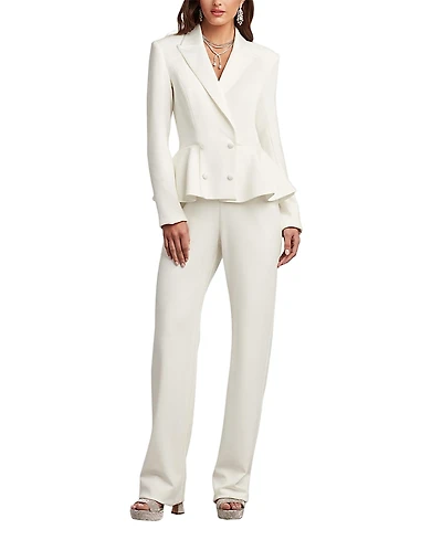 Tadashi Shoji Gilles Peplum Tuxedo Bridal Jumpsuit