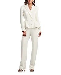 Tadashi Shoji Gilles Peplum Tuxedo Bridal Jumpsuit