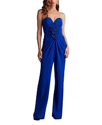 Tadashi Shoji Sirota Center-Front Ruffle Jumpsuit