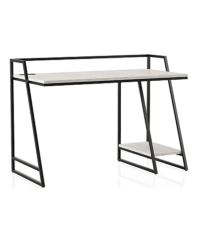Furniture of America Stark Steel Base 1-Shelf Writing Desk with USBs