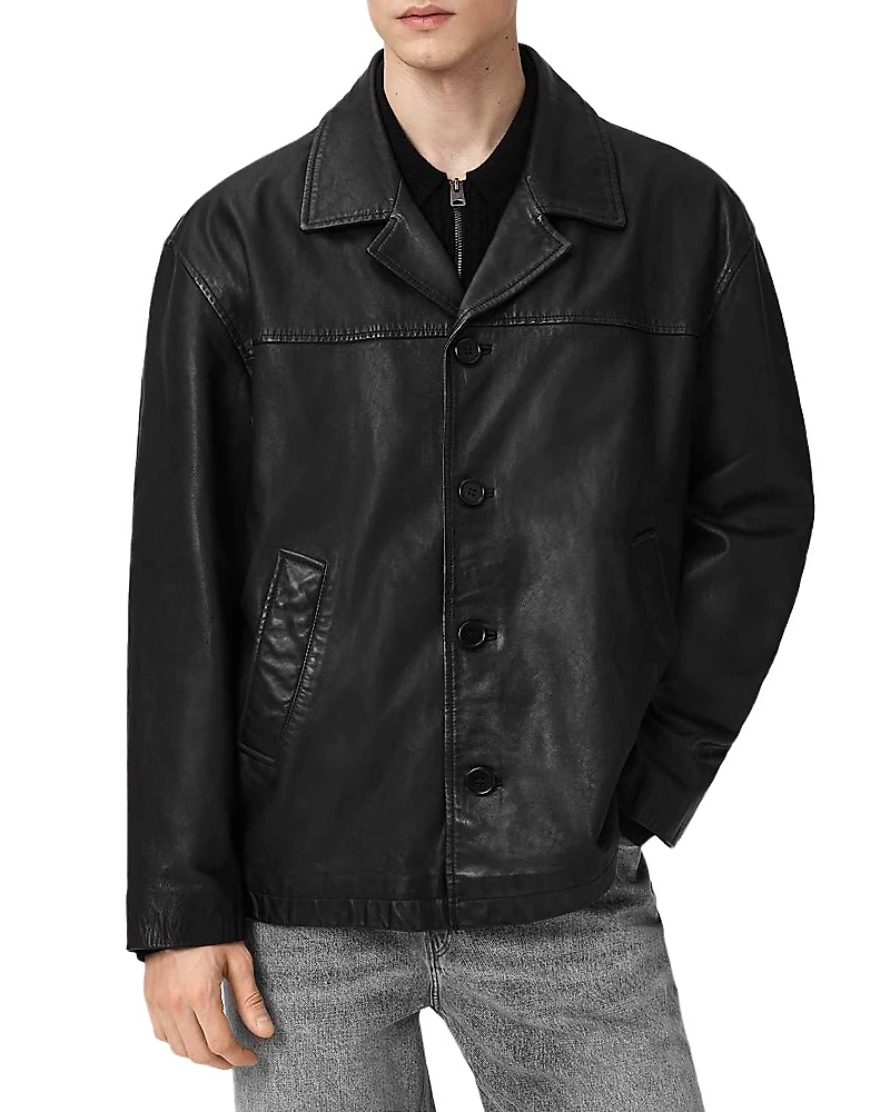 Allsaints Bradwell Leather Coat