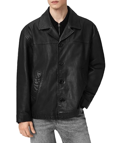 Allsaints Bradwell Leather Coat