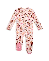 Posh Peanut Girls' Ginger Ruffled Zip Footie - Baby