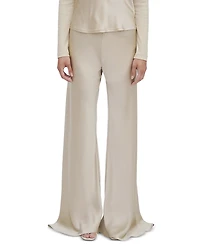 Rosetta Getty Silk Bias Cut Wide Leg Pants