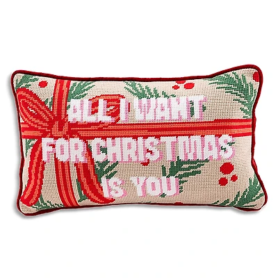 Furbish Studio All I Want Needlepoint Pillow