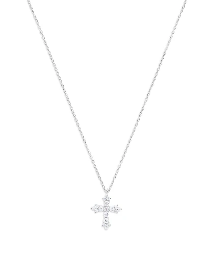 Meira T Diamond Cross Pendant Necklace