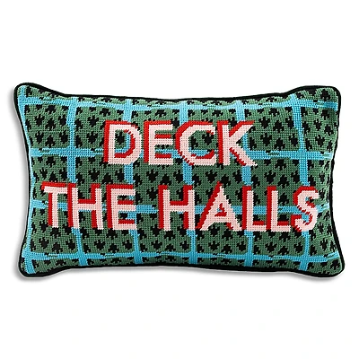 Furbish Studio Deck the Halls Needlepoint Pillow