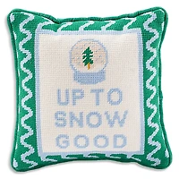 Furbish Studio Up to Snow Good Needlepoint Pillow