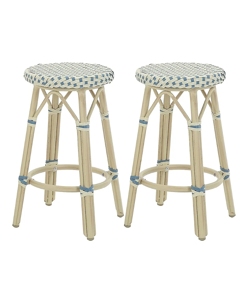 Furniture of America Kindry 26-inch Aluminum Outdoor Barstools, Set 2