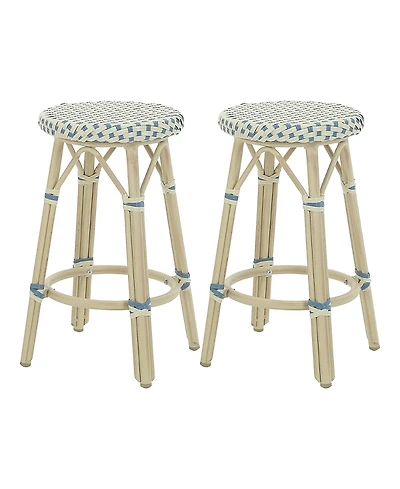 Furniture of America Kindry 26-inch Aluminum Outdoor Barstools, Set 2