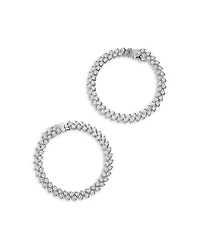 Roberto Coin Diamond Spiral Hoop Earrings