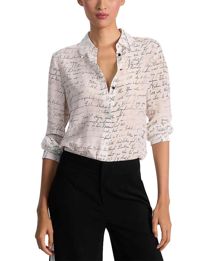 Alice and Olivia Willa Silk Blouse