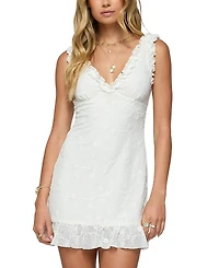 Edikted Shayla Ruffle Textured Mini Dress