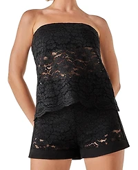 Nasty Gal Bandeau Lace Tailored Top