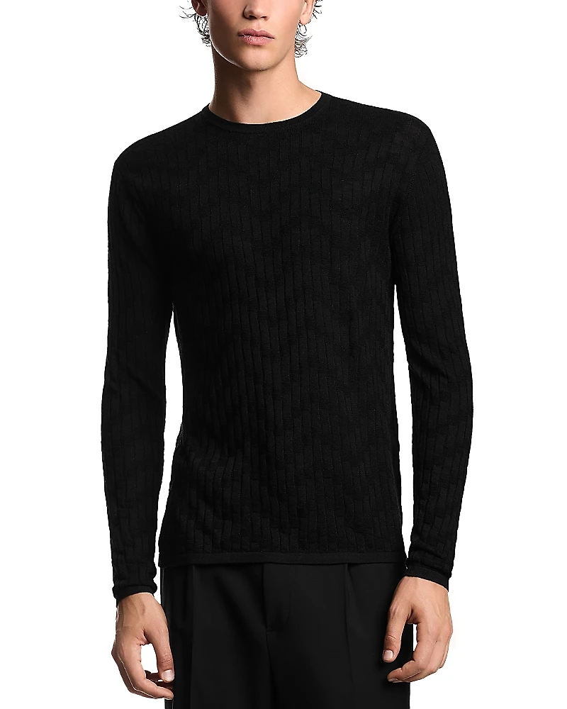 Emporio Armani Chevron Knit Sweater