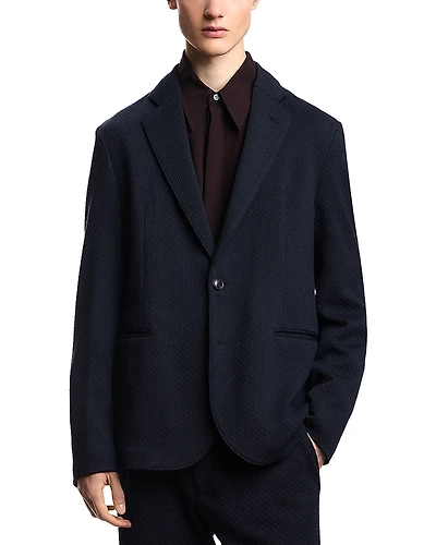 Emporio Armani Jacquard Jersey Regular Fit Blazer
