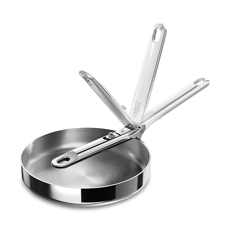 Joseph Joseph Space Steel Stainless Steel Frying Pan with Folding Handle