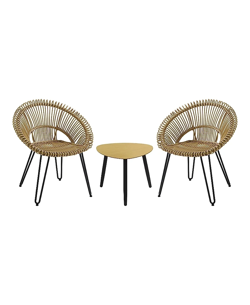 Furniture of America Ritanna Aluminum Outdoor Bistro, Set 3