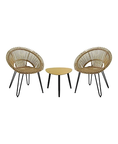 Furniture of America Ritanna Aluminum Outdoor Bistro, Set 3