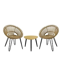 Furniture of America Ritanna Aluminum Outdoor Bistro, Set 3