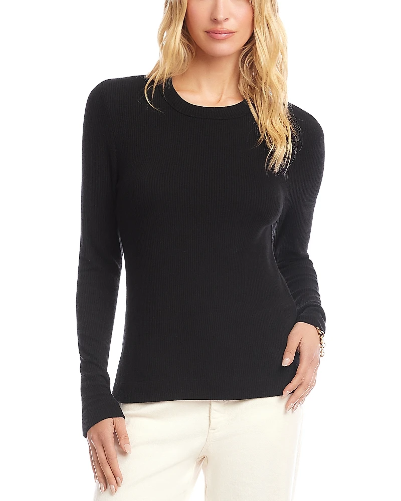 Karen Kane Ribbed Crewneck Top
