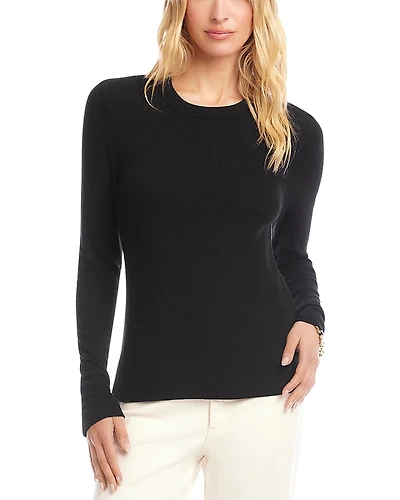 Karen Kane Ribbed Crewneck Top