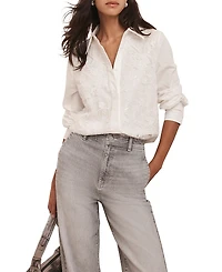 Mint Velvet Women's Sequin Lace Cotton Shirt