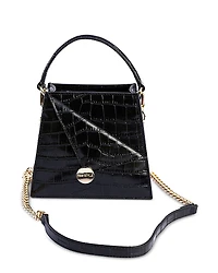 F & W Style Kandi Croc Embossed Leather Handbag