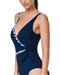 Profile by Gottex Canva Tricolore Surplice One Piece Swimsuit