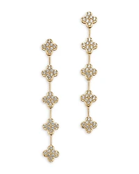 Bloomingdale's Fine Collection Diamond Clover Cluster Linear Drop Earrings