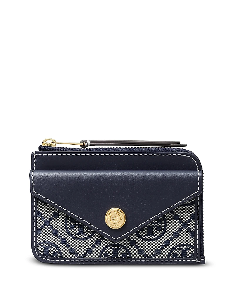 Tory Burch T Monogram Envelope Zip Card Case