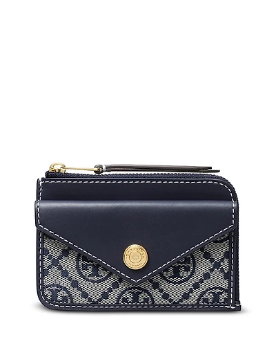 Tory Burch T Monogram Envelope Zip Card Case