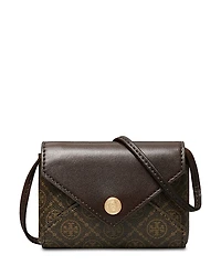 Tory Burch T Monogram Coated Canvas Wallet Crossbody