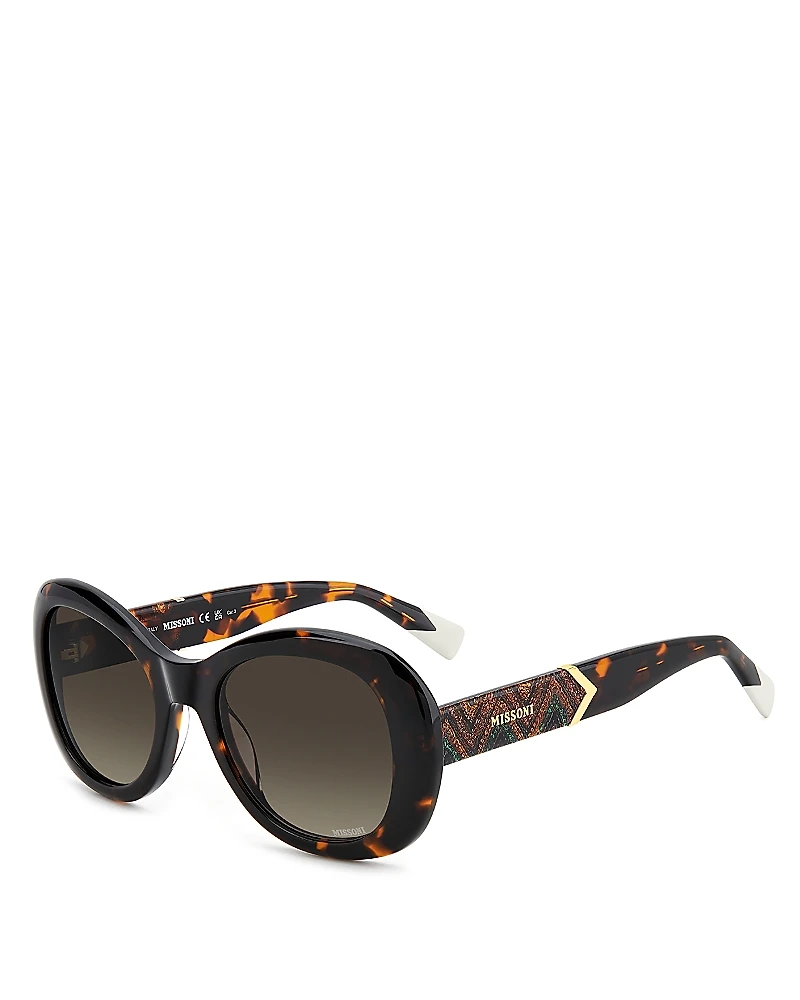 Missoni Gradient Oval Sunglasses, 53mm