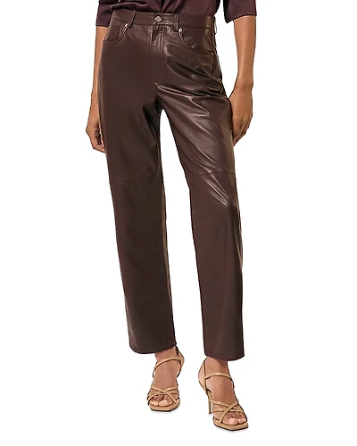 Reiss Verona Slim Leather Trousers
