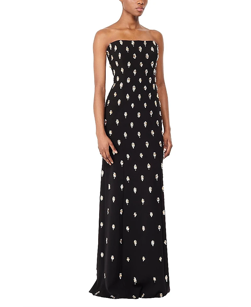 Jenny Packham Snowdrop Embellished Strapless Maxi Dress