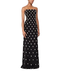 Jenny Packham Snowdrop Embellished Strapless Maxi Dress