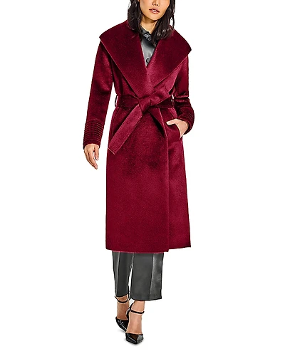 Sentaler Suri Shawl Collar Long Wrap Coat