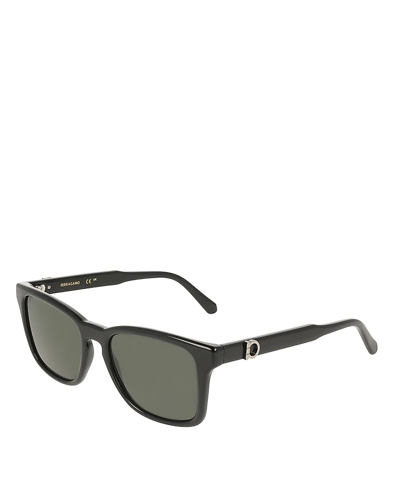 Ferragamo Solid Rectangular Sunglasses, 55mm