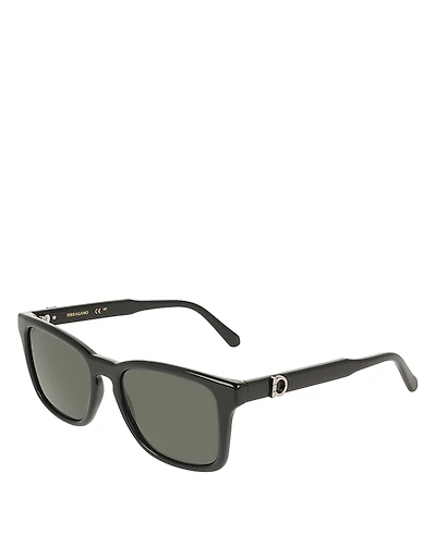 Ferragamo Solid Rectangular Sunglasses, 55mm